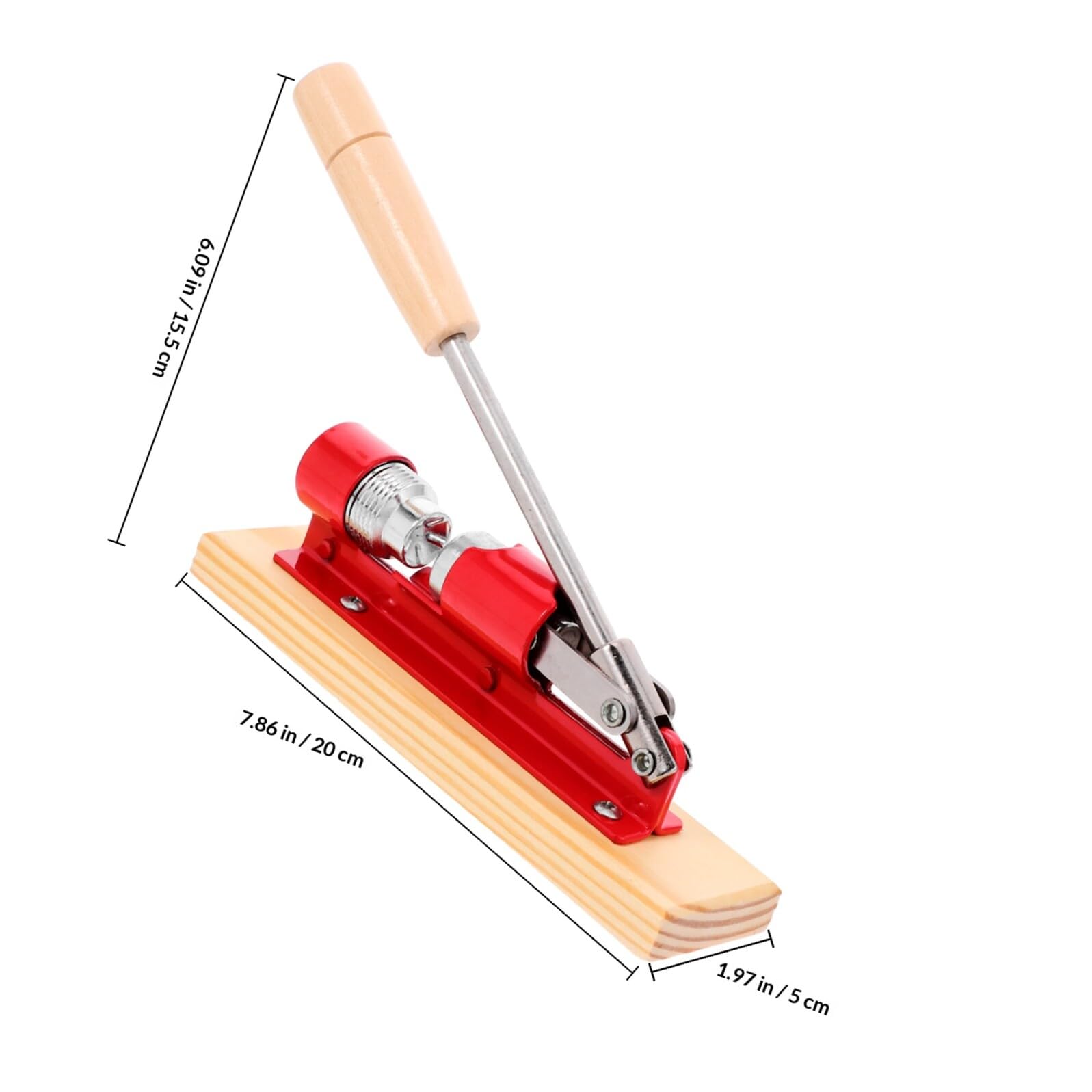 NUOBESTY Casse-Noix Angle Ajustable de 35 à 45 Degrés en Bois et Acier Inoxydable Mécanique Pince Ouverture Facile des Noix Outil Pratique pour Fruits Secs à Domicile