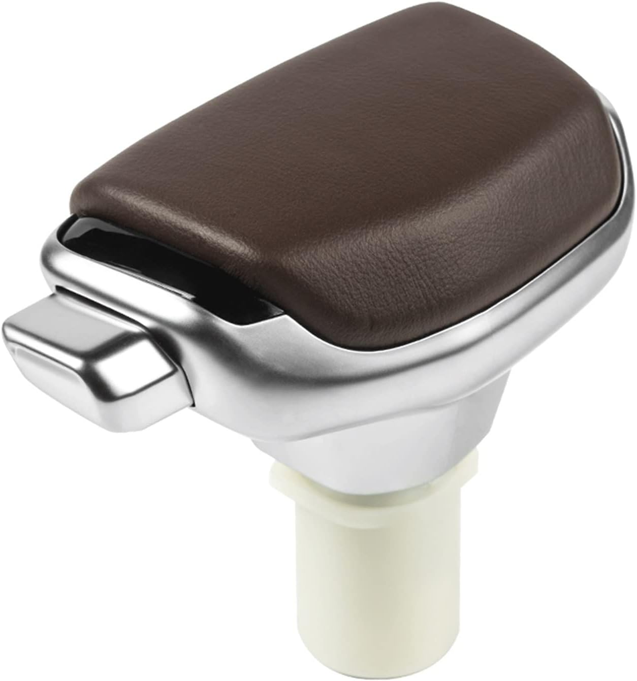 Gear Knob Leather Automatic Gear Shift Knob For Renault For Koleos For Kadjar 2016 2017 2018 2019 Lever Shifter Handball Car Gear Shift Knob (Color : Brown)