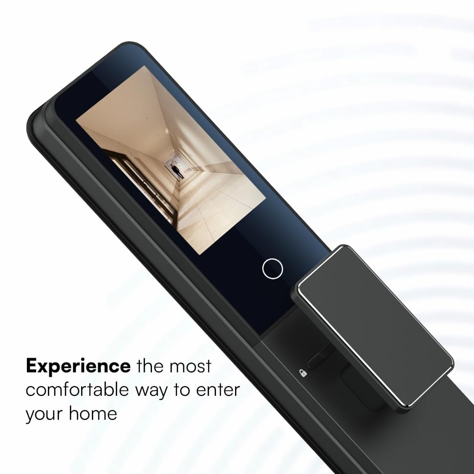 Image of Shield Pro Smart Door Lock 8 Ways AI Lock with Face, Palm, Fingerprint, RFID, PIN, App & Video Call Unlock Smart Video Door Lock, 500 Users, Night Vision, Alexa & Google Home & Office
