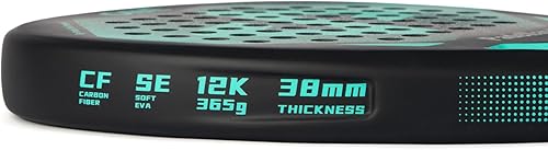 Miniatura 4 de Generic PADELLAND PadelPop Tennis Paddle Series - Raqueta de fibra de carbono, 17.91 x 10.23 x 1.5 pulgadas, 0.8 libras, construcción de fibra de