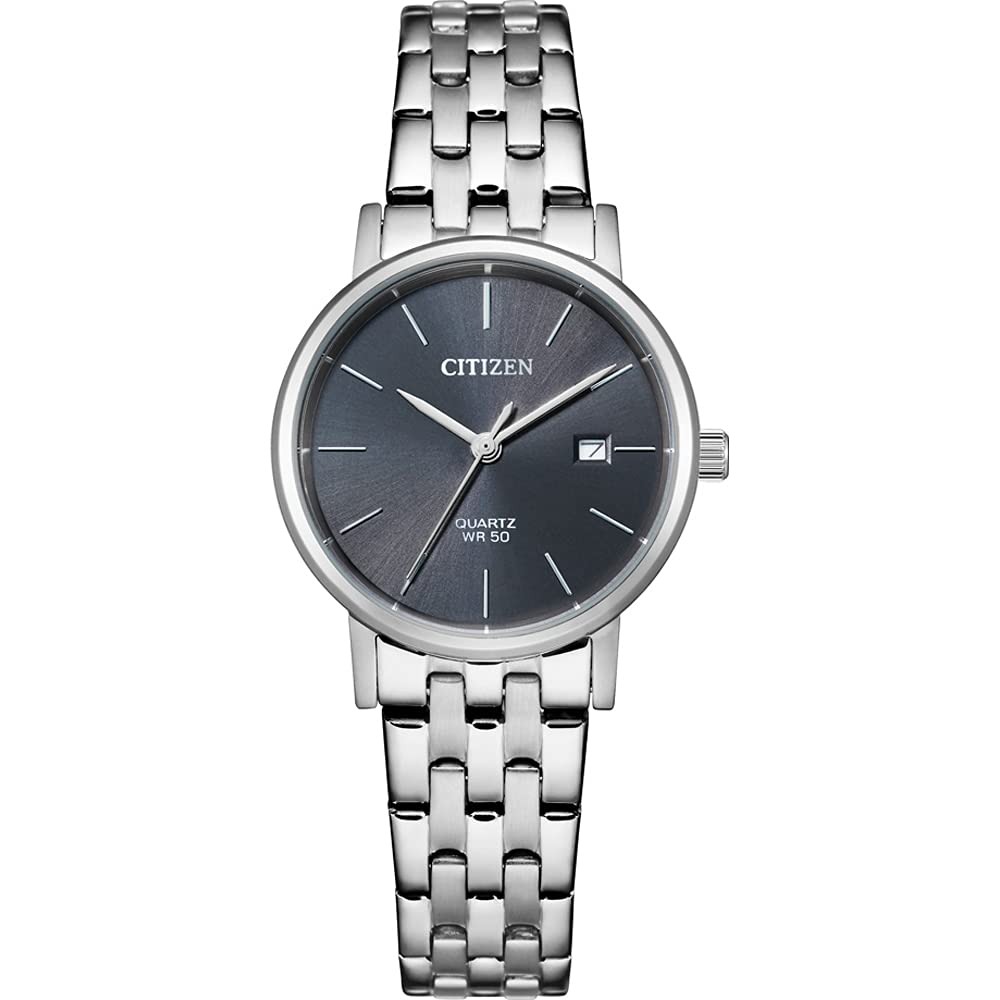 Citizen Damenuhr Analog Quarz Uhr mit Edelstahl Armband EU6090-54A, Grau