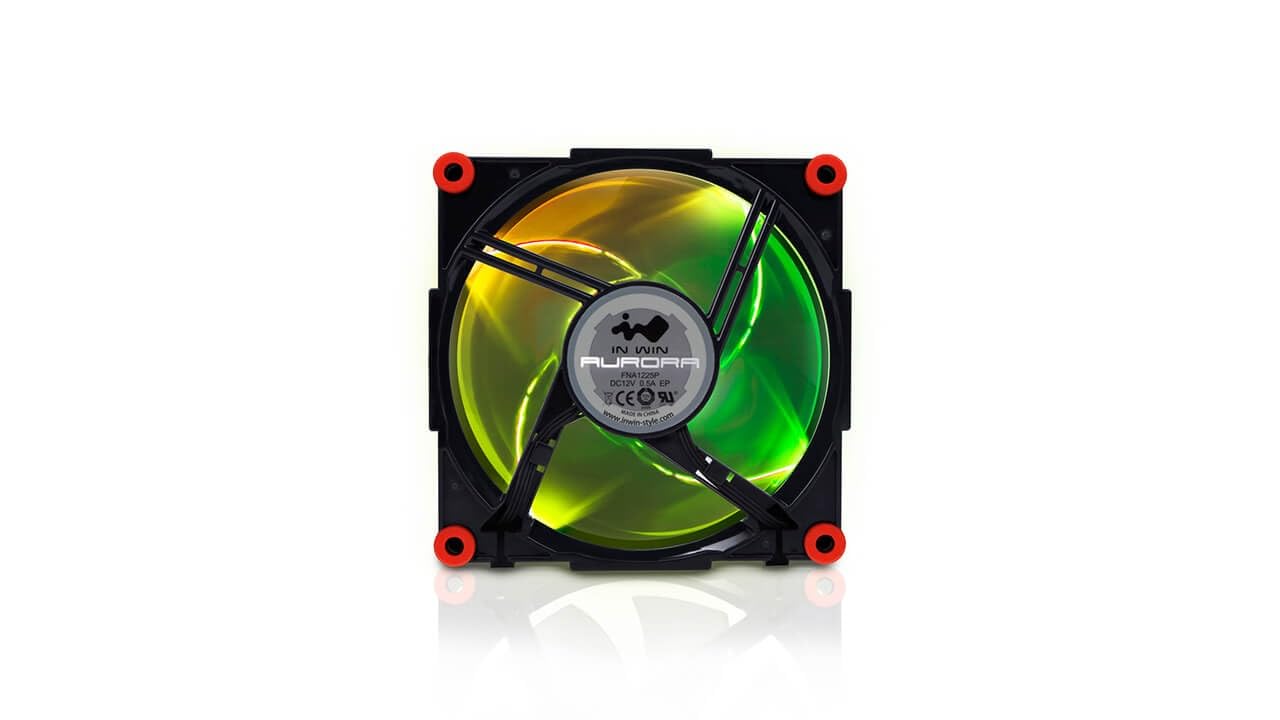 In Win Aurora Black/Red ventilatore per PC Nero/Rosso