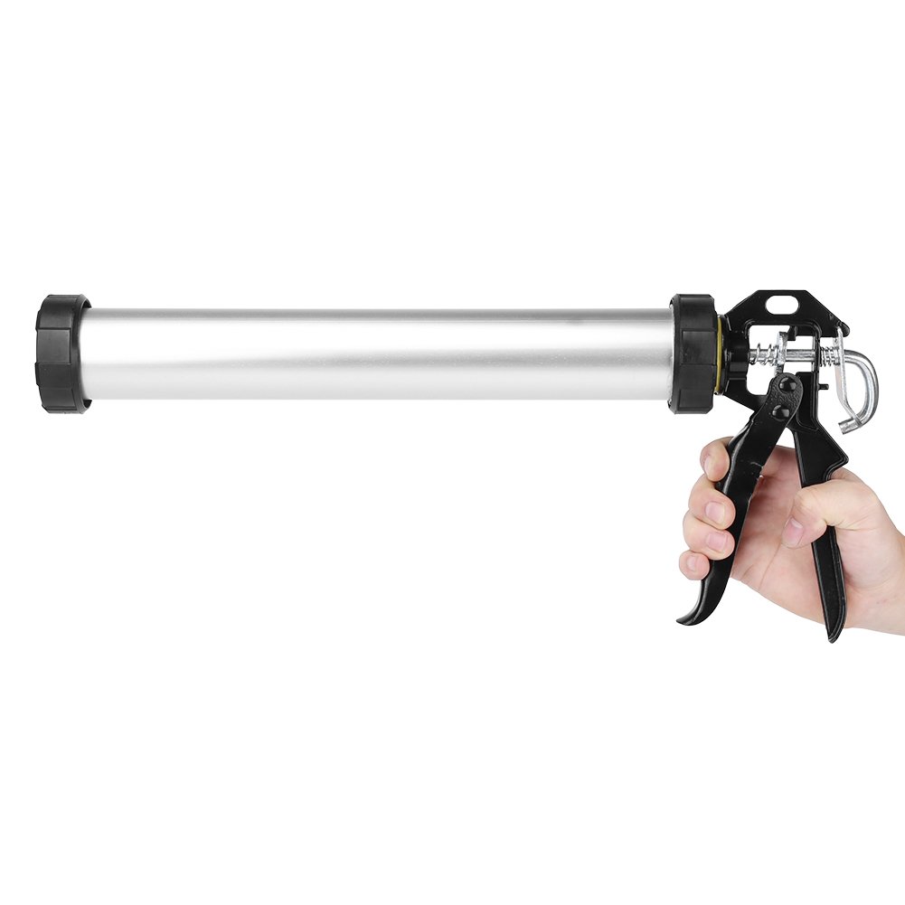 Prasa do nabojów 600 ml, aluminiowy pistolet silikonowy, ergonomiczny pistolet z dyszami 600 ml