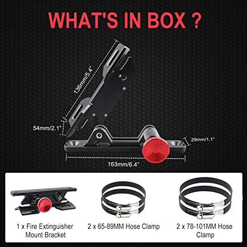 Samman Fire Extinguisher Mount Bracket, Aluminum Utv Quick Release Fire Extinguisher Holder Compatible With Jeep Wrangler Jk Polaris Ranger Cam-Am X3 #TOP6