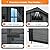 UDPATIO Outdoor Resin Storage Shed 8 x 10 FT, Plastic Storage Shed with Floor Large Outdoors Garden Tool Storage Shed Outside Clearance Shed with Lockable Door for Bike, Backyard, Patio, Dark Grey