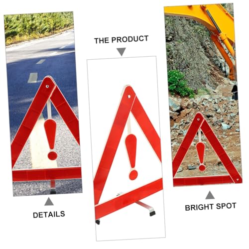 Triangle de sécurité auto : kit de 4 réflecteurs d'urgence pour panne sur route - 6