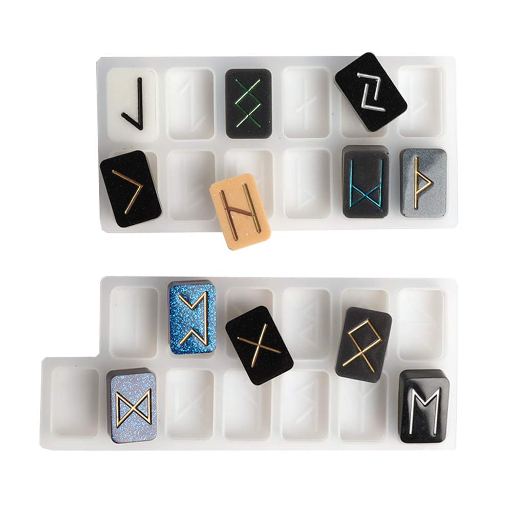 Runes Resin Molds Kit Runic Alphabets Epoxy Resin Mold Runes ...