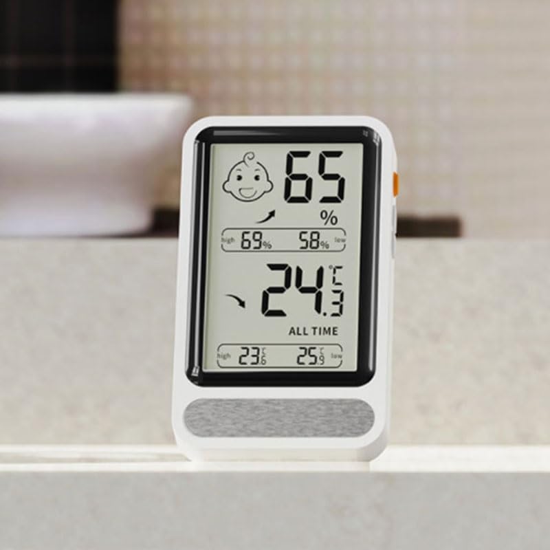 ABS with Backlight Function Home Interior Electronic Thermometer Hygrometer