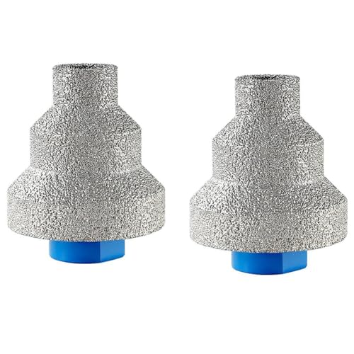 Ujjdwiurgh Brocas de Biselado de Diamante para Azulejos, Mármol, Vidrio, Granito y Cerámica. Brocas Avellanadas (Paquete de 2).