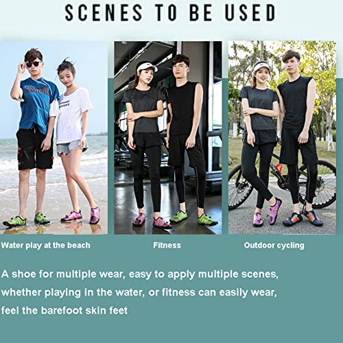 Waterschoenen voor Mannen Vrouwen, Strand Barefoot Swim Rock Climbing Pool Shoes Socks, Anti-Slip Breathable Quick Dry Lightweight Slip-on Outdoor Sport Hiking Walking,zwart,37 - Afbeelding 3