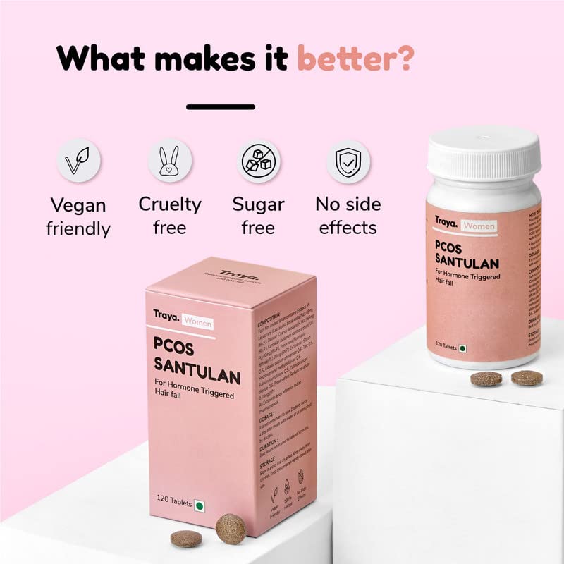 Traya PCOS Santulan | Ayurvedic PCOS Supplements For Women | Manages Irregular Periods, Hormonal Imbalance & PCOS-Induced Hairfall | Consists Of... - Image 4