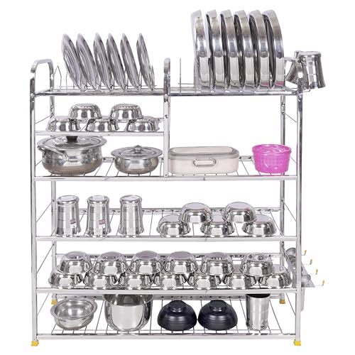 Image of Kitchen Stand, Bartan Stand Stainless Steel Kitchen Rack (36 X 30 Inch) Wt-7.5kg