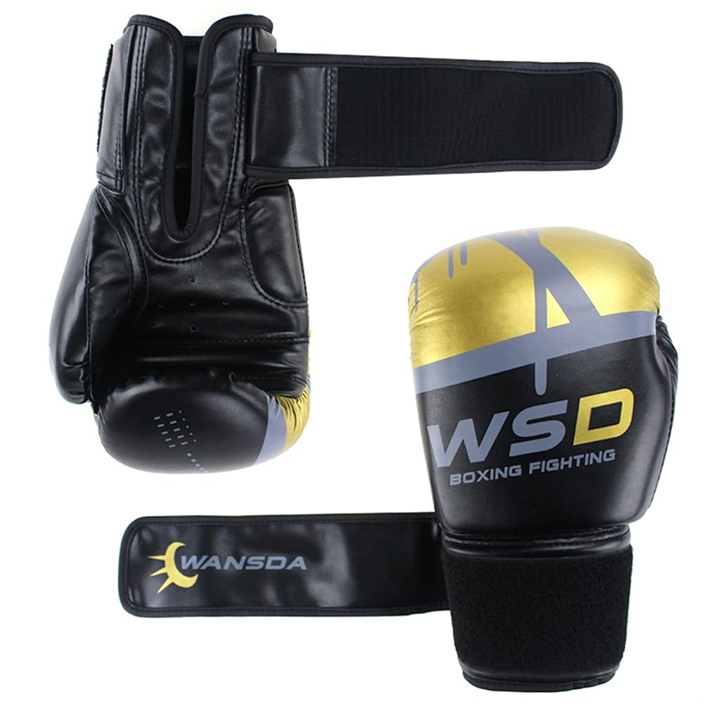 Combattimento di guanti da boxe, guanti da allenamento professionisti, per boxe, formazione, borse per punzoni, combattimenti gratuiti, grappling, per uomo e donne, qualità professionale,Bianca,6OZ
