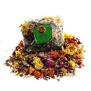 Dried Flower Treats for Small Animals, Assorted Colors, 36 oz Total, Pack of 6 Bags Eack 6 oz