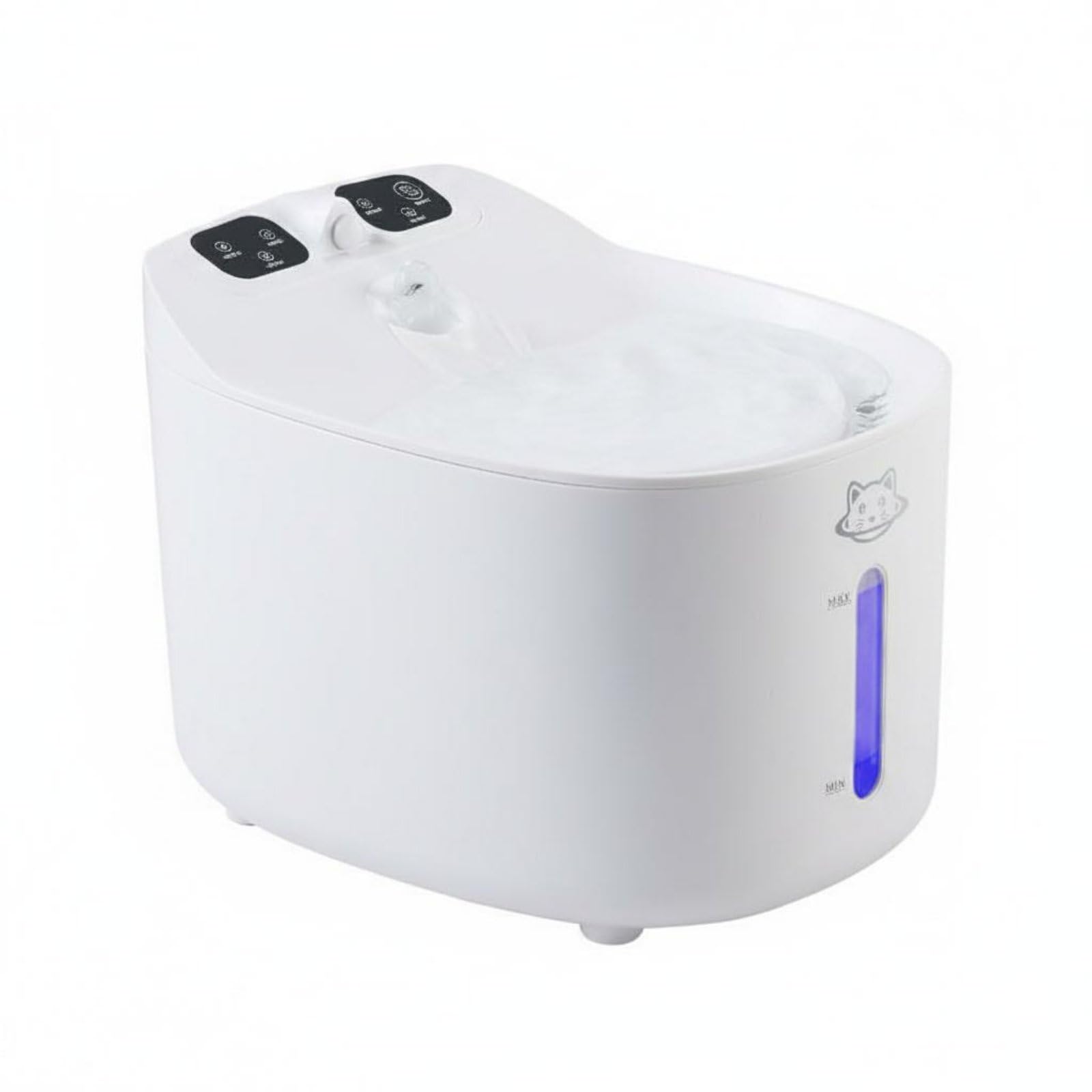 Dispenser Acqua Automatico per Abbeveratoio Dispositivo Serbatoio con Attivazione Automatica Zona Ampia E Filtrazione Multistadio Adatto per Famiglie con Animali Casa, Bianco