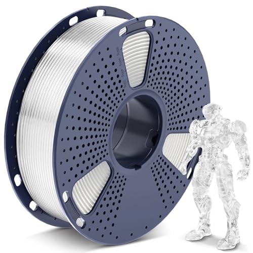 Image of SUNLU 3D Printer Filament PLA Filament 1.75mm, Neatly Wound 3D Printing Filament 1.75mm, Dimensional Accuracy + /- 0.02 mm, Fit Most FDM 3D Printers, 1kg Spool (2.2lbs), Transparent, Clear PLA