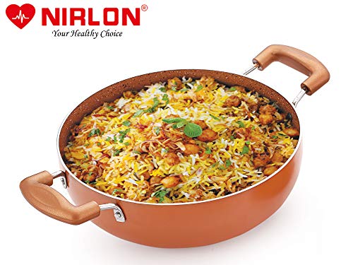 Image of Nirlon Aluminium Non Stick Dishwasher Safe Induction Base Deep Kadhai