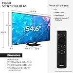 SAMSUNG 55-Inch Class QLED 4K Q70C Series Quantum HDR, Dual LED, Object Tracking Sound Lite, Q-Symphony, Motion Xcelerator Turbo+, Gaming Hub, Smart TV with Alexa Built-in (QN55Q70C, 2023 Model),Black - Image 2