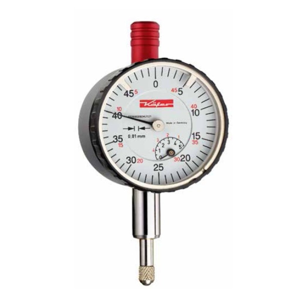 Beetle dial gauge 0-5 mm KM 4/5 S - 100 reading: 0.01 mm shock protection dial 40 mm hand rotation: 1 mm