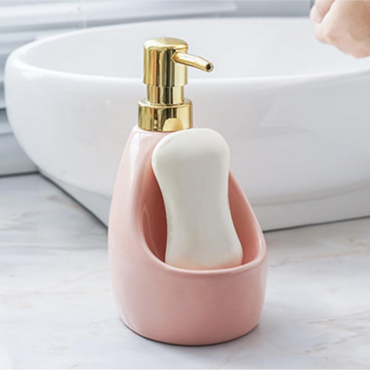 Dispensadores De Loción Jabón Dispensador De Jabón Y Loción De Cerámica con Bomba para Decoración De Baño, Cocina Y Oficina