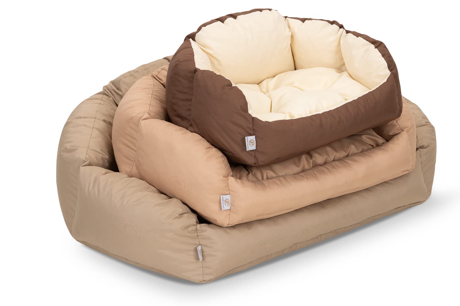 Barry & Lucy Hondenmatras Hondenkussen 3in1 Waterdichte Hondenslaapmat Hondenmat Hondenbed Hondenmand Ligkussen Zacht Kussen Elastische Vulling Vele Kleuren (S, Grijs