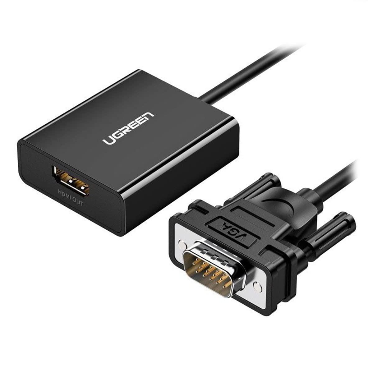 UGREEN 60814 VGA to HDMI Converter with Audio and Power Supply Black