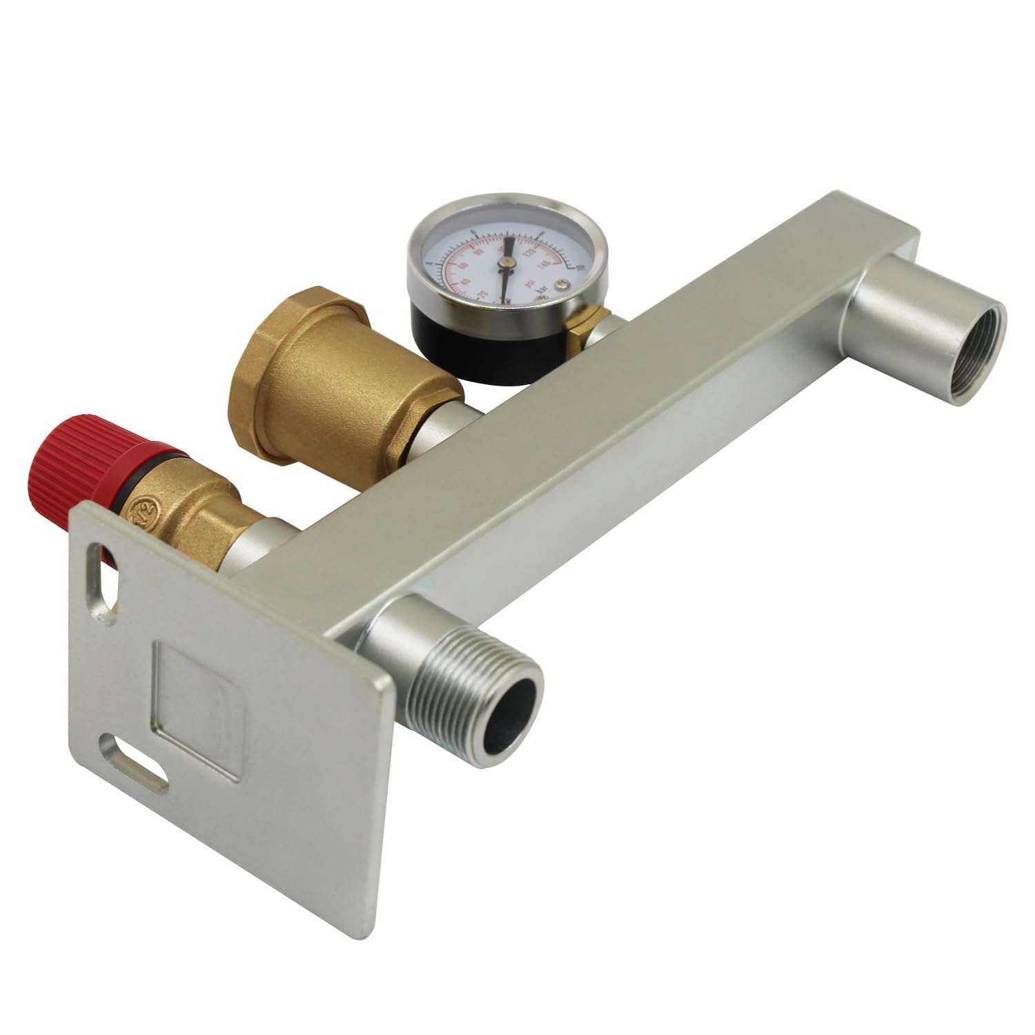 Soporte para vaso de expansión soporte de pared para tanque de expansión depósito de expansión soporte de montaje en pared accesorios de hierro (soporte kit)