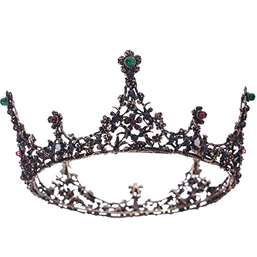 Tiara de perla de rhinestone hecha a mano y accesorio de boda real