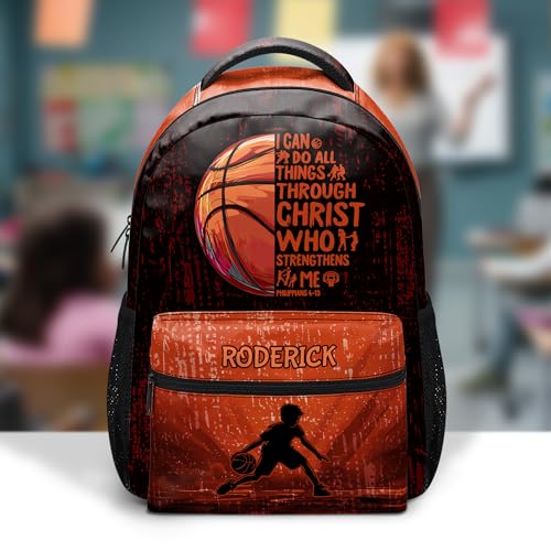 JesusSpirit - Bible Armor Of God Backpack - Orange Unisex Travel Backpack, Bookbag (Christ Who Strengthens Me)3