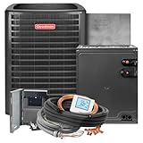Goodman 14.3+ SEER2 Condenser AC Unit & 17.5' Vertical Evaporator Cased Coil with 30' Install Kit | 3-Ton 36000 BTU, TXV Device, Single Stage | R32 Compatible