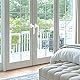 LINGJIA 2 Stück Fensterschloss, Fensterknauf, Fenstergriffe, Weiße Türgriffe, Balkontürgriffe, Fensterbeschläge, aus Aluminium, Ohne Schließzylinder, Fensterschlösser, für Fenster, Balkontüren