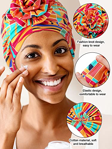 Image of SATINIOR African Turban Knotted Head Wraps for Women