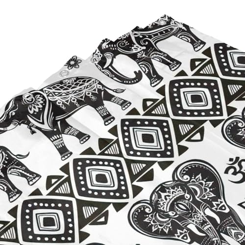 Rideau de douche éléphant anti-moisissure en polyester imperméable 183 cm - 6
