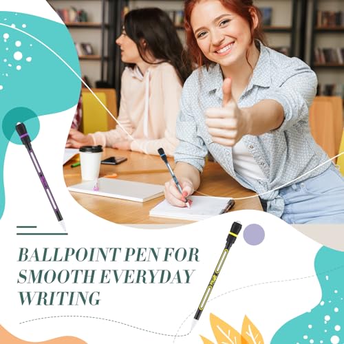 Dunzoom 30 Canetas Giratórias Multicoloridas de Metal para Alívio de Estresse, Adultos, Adolescentes
