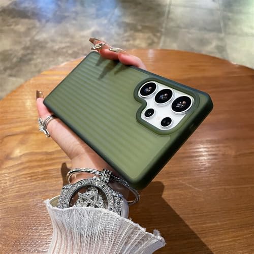 Coque Samsung S23 translucide verte rigide en silicone haute finition