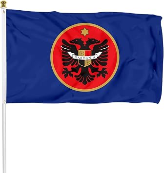 Fyon Dardania Flag for Kosovo Proposed by President Ibrahim Rugova Prior to Independence Flag Indoor and outdoor banner 3x5ft