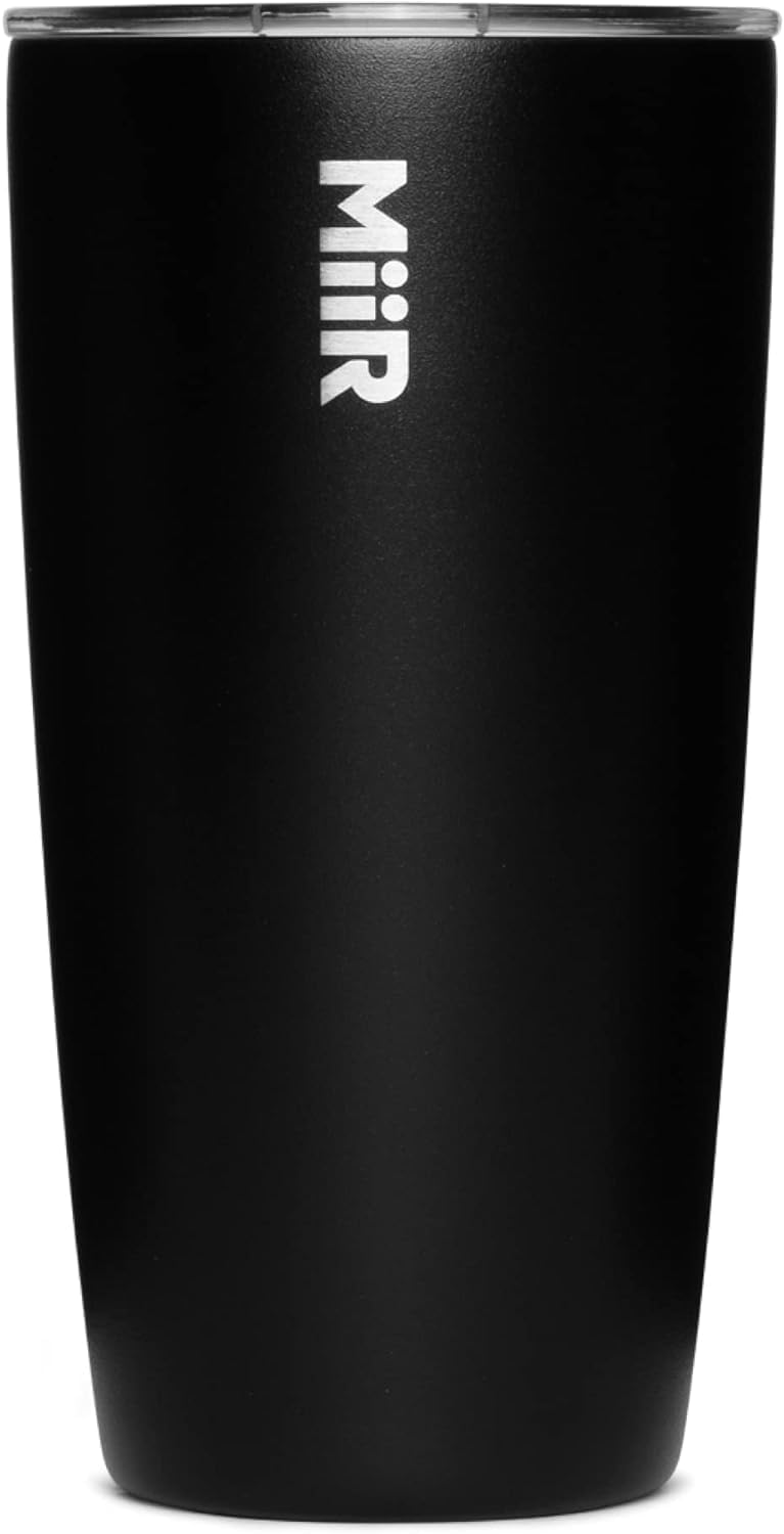 MiiR, Tumbler, Vacuum Insulated, Stainless Steel with Slide Lid, Cup Holder Compatible & BPA Free, Black, 16 Fluid Ounces