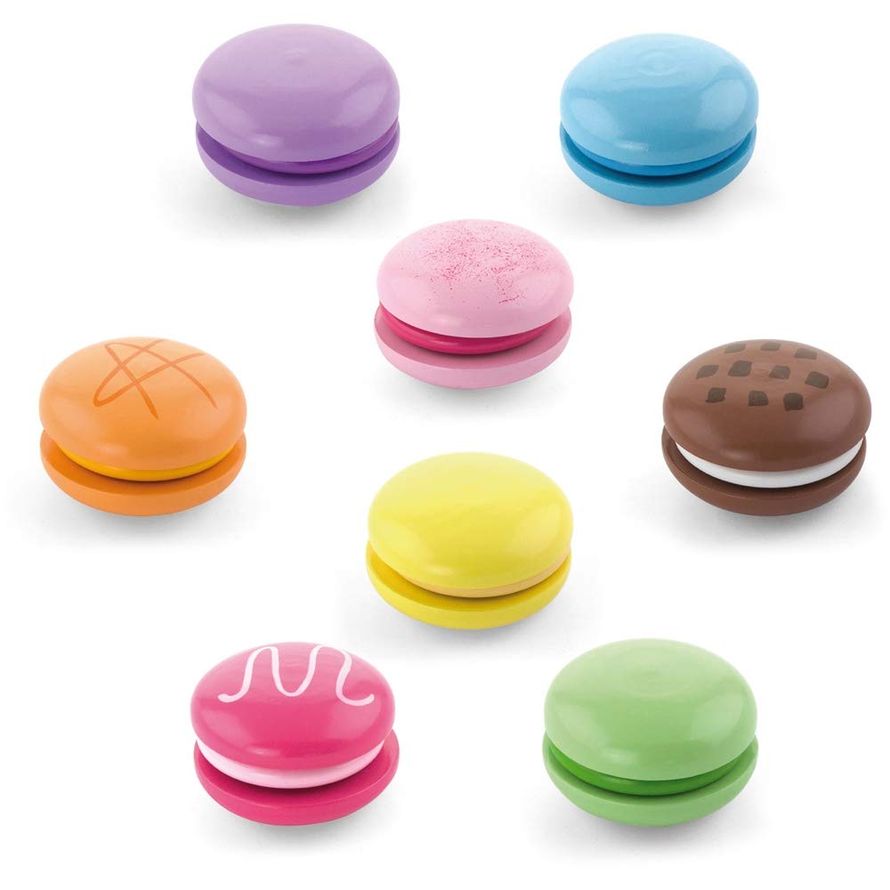 Viga Pretend Play Flavored Macaron Food, Macaron, Set Of 8, 50807