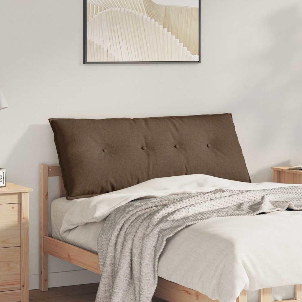 Cuscino per schienale marrone, 120 x 19 x 50 cm, tessuto con rivestimento sfoderabile, ergonomico e traspirante, cuscino lombare ortopedico per ufficio, divano, letto, auto e sedia a rotelle