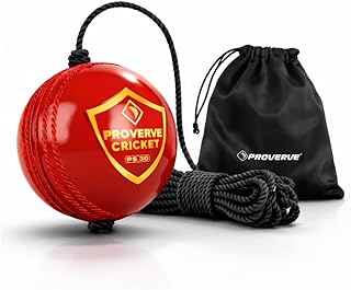 PROVERVE Hanging PVC Cricket Ball for Kids | Cricket Hanging Ball for Practice | Easy to Hang & Ideal for Indoor and Outdo Price In India