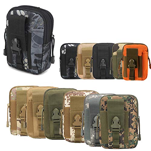 ZhaoCo Marsupio Tattica EDC Pouch Camo Multiuso Sacchetto Militare di Nylon Tattico Da Cintura...