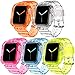 DABAOZA Compatible for Clear Apple Watch Band 45mm 44mm 42mm 41mm 40mm 38mm Ultra, Men Women Watch Band with Case Sport Jelly Transparent Strap for iWatch Series 8 7 6 5 4 3 2 1 SE(5Pack, 38/40/41mm)