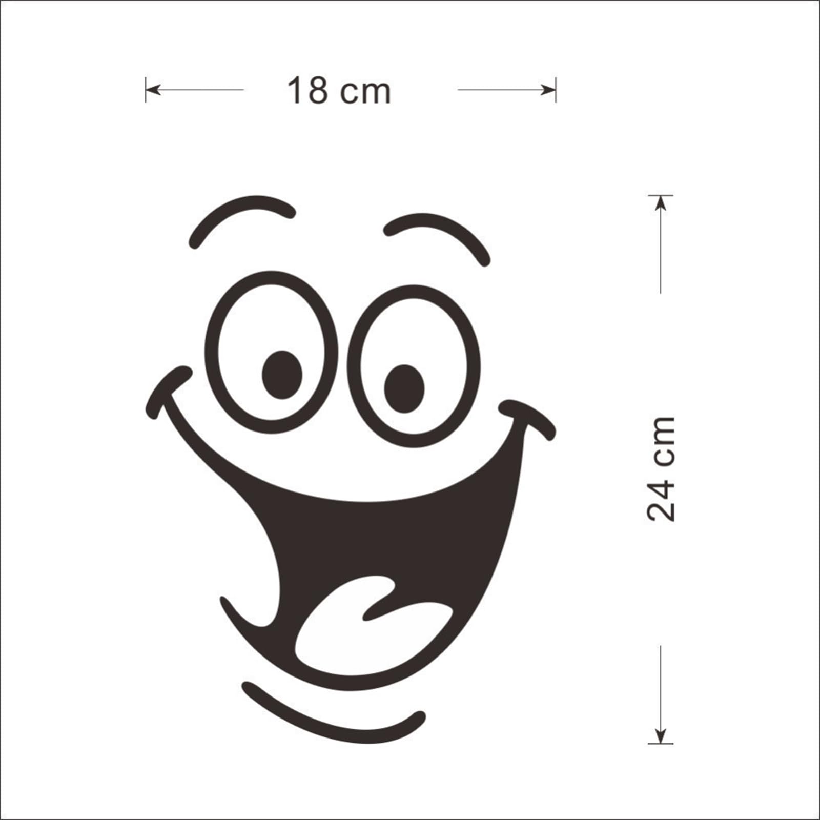 2 Adesivi Per Coperchio WC A Faccia Sorridente - PVC Impermeabile, Rimovibili - Foto 2
