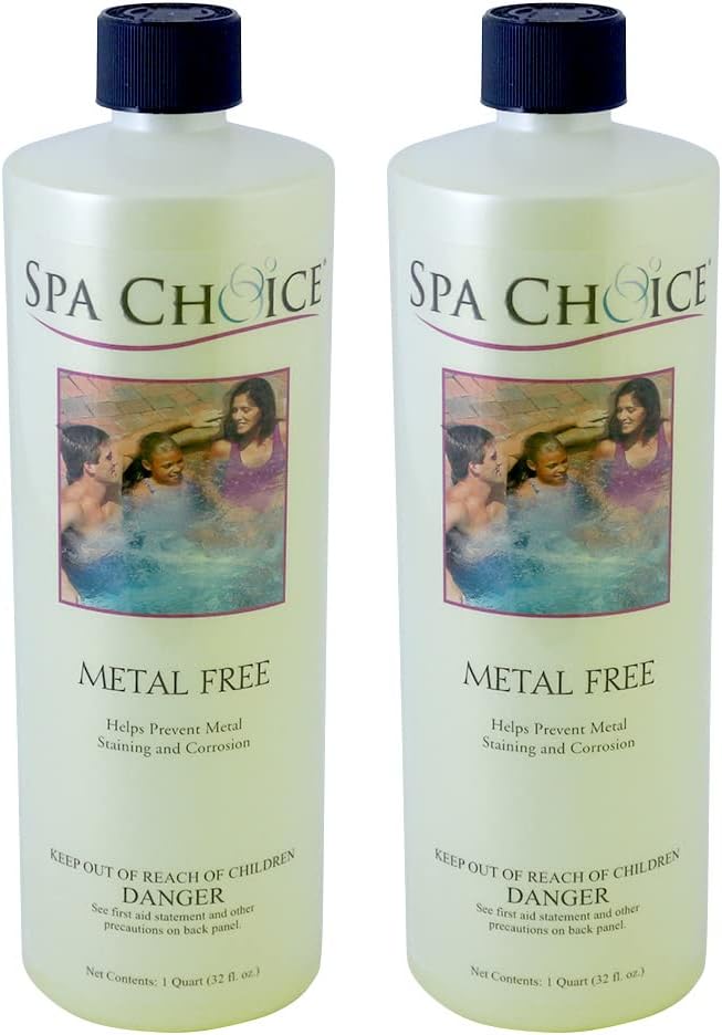 SpaChoice 1-Quart 2-Pack Premium Metal Free, Metal Gone for Spa Hot Tub, Made in USA