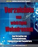 internetadresse kaufen österreich  Verzeichnis von wichtigen Webadressen: Zum Verwaltung von Internetadressen, Zugangsdaten und Passwörtern