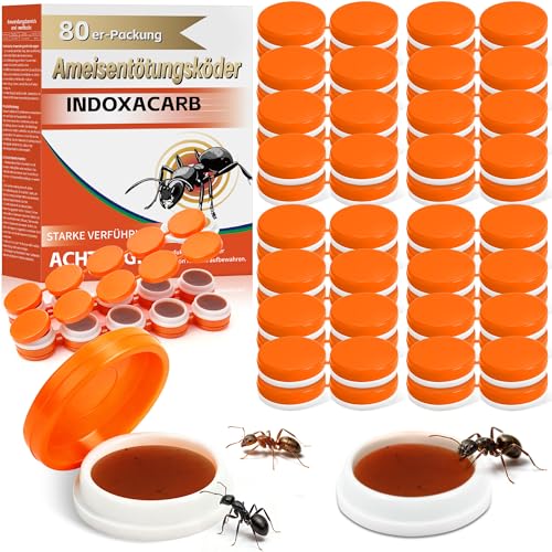 80 Stück Ameisenköderdose für Innen & Außen,- Ameisen Dose - Ameisen Köderdose - Ameisenköder - Ameisendose – Ameisenköderbox - Geruchsneutral