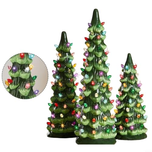 Árbol de Navidad retro para regalar en Reyes con luces automáticas LED 6