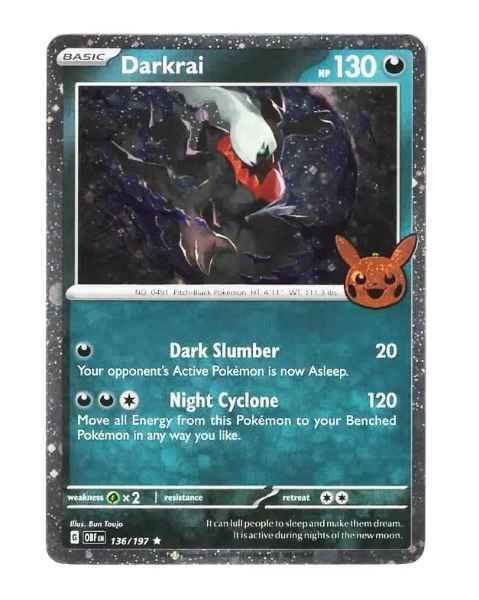 Amazon.com: Pokemon - Darkrai 136 - Trick or Trade 2024 - Cosmos Holo