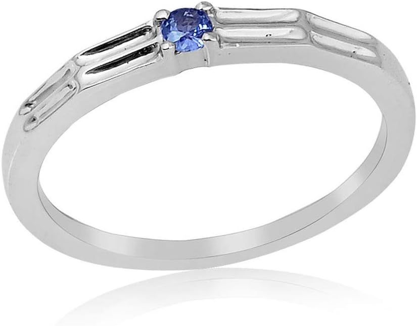 MONTANA YOGO SAPPHIRE SINGLE STONE BAND RING STERLING SILVER
