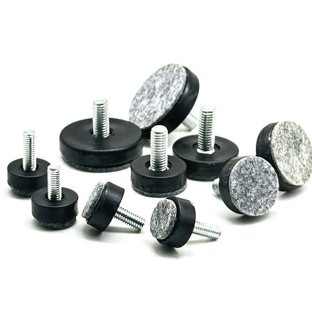 Almohadillas ajustables para patas de muebles, nailon de fieltro antideslizante, tornillos M6 M8 para equilibrio de mesa y silla, 12 piezas